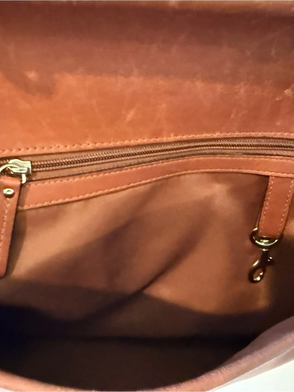 Coach Brown Leather Briefcase with Gold Hardware